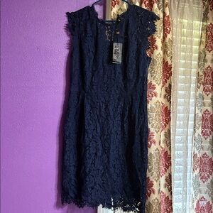 Miusol Navy Lace Dress